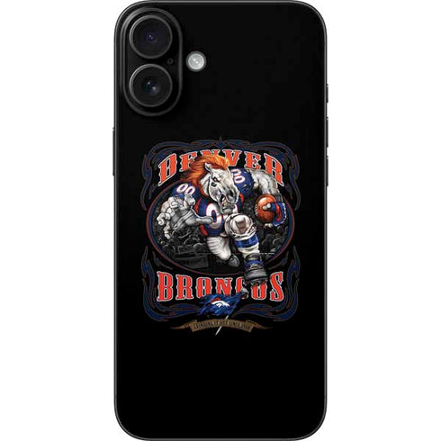 Liquid Blue NFL Denver Broncos Running Back iPhone 16 Plus Skin